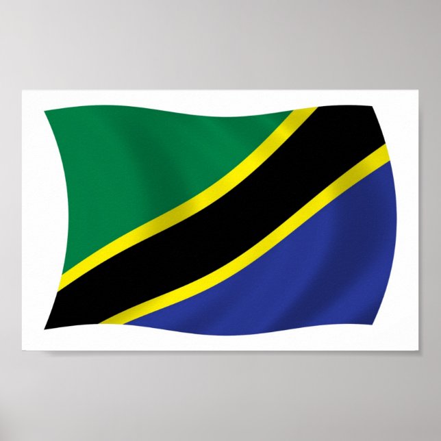 Tanzania Flag Poster Print (Front)