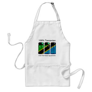 Tanzania Flag Spice Jars Apron