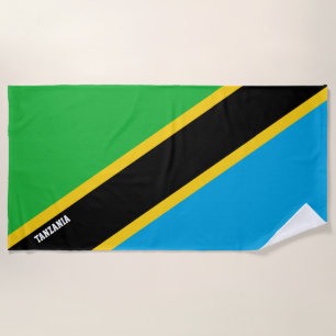 Tanzania Flag Splendid Patriotic Beach Towel