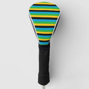 Tanzania flag stripes colour lines pattern golf head cover
