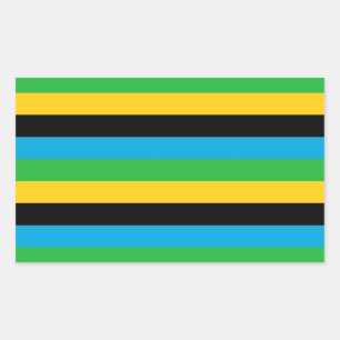 Tanzania flag stripes sticker