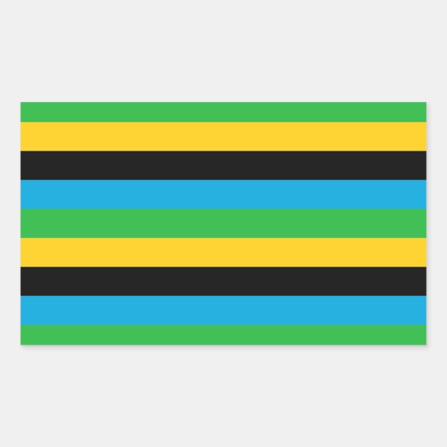 Tanzania flag stripes sticker (Front)