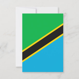 Tanzania flag thank you card