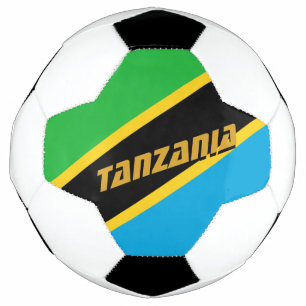 Tanzania Football & Tanzanian Flag / Sport Soccer Ball