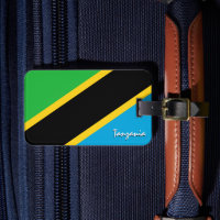 Tanzania Luggage Tags, patriotic Tanzanian Flag