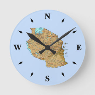 Tanzania Map Clock