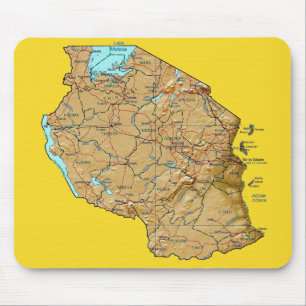 Tanzania Map Mousepad