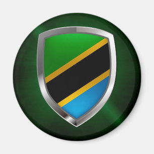 Tanzania Metallic Emblem Magnet