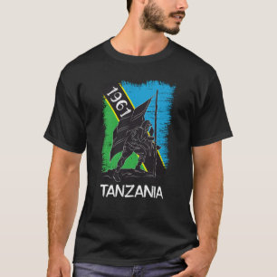 Tanzania Pride Kilimanjaro Mountain Map Flag Hoist T-Shirt