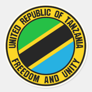 Tanzania Round Emblem Classic Round Sticker