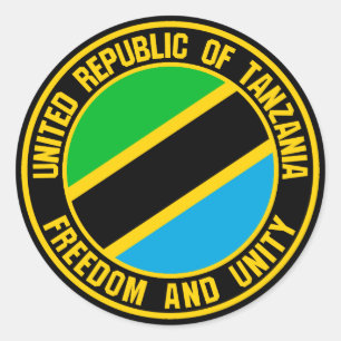 Tanzania Round Emblem Classic Round Sticker