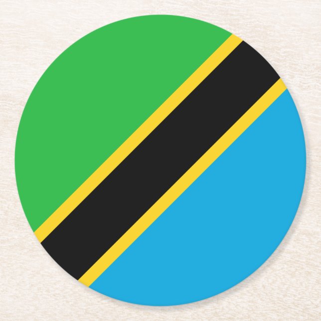 Tanzania Round Paper Coaster (Front)