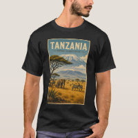 Tanzania Safari Zebra Illustration Travel Art