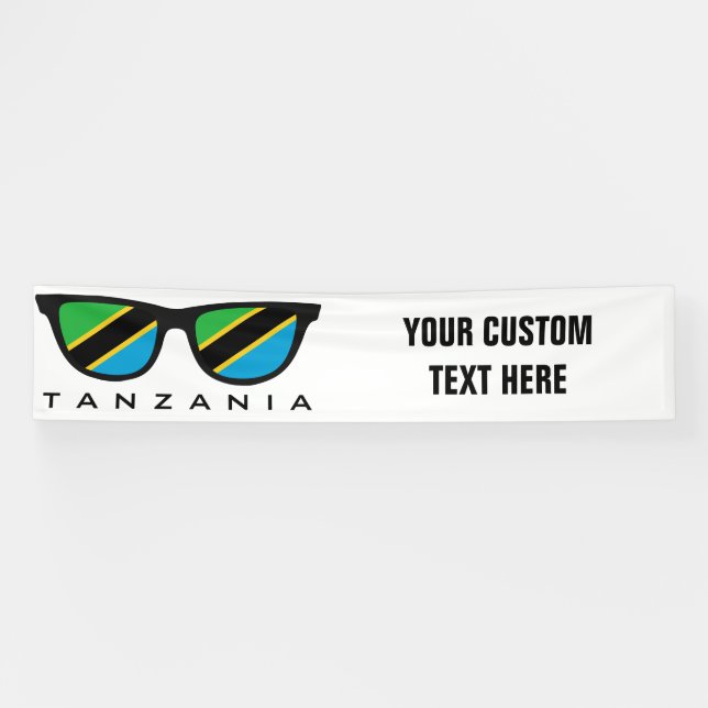Tanzania Shades custom text & colour banner (Horizontal)