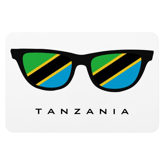Tanzania Shades custom text & colour magnet (Horizontal)