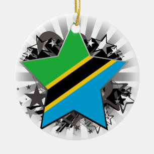 Tanzania Star Ceramic Ornament