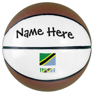 Tanzania Tanzanian Flag Black Personalization Basketball