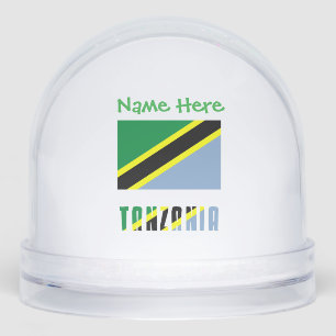 Tanzania Tanzanian Flag Green Personalized  Snowglobe