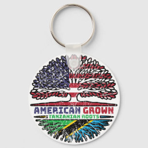 Tanzania Tanzanian US American USA United States Keychain