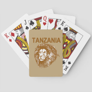 Tanzania With Lion Playing Cards