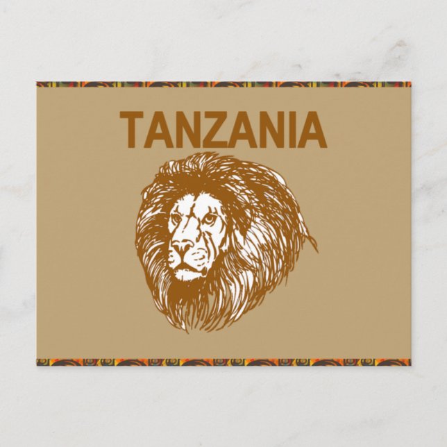 Tanzania With Lion Postcard (Front)