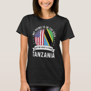 Tanzanian American Patriot Grown Proud Home USA Fl T-Shirt