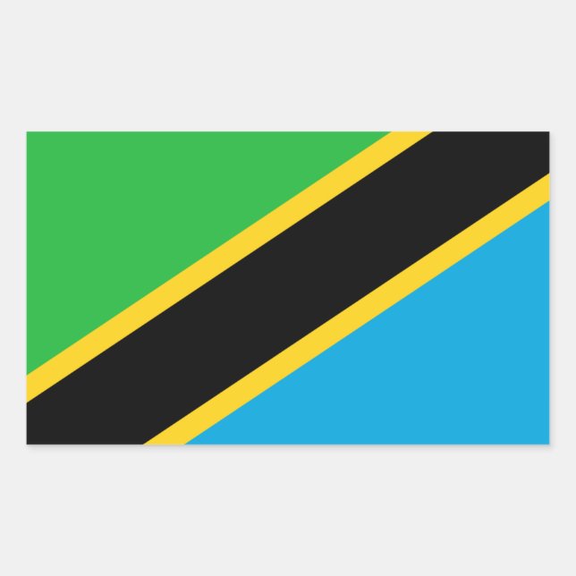 Tanzanian Flag, Flag of Tanzania Sticker (Front)