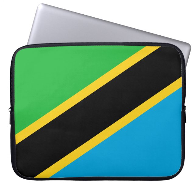 Tanzanian Flag Laptop Sleeve (Front)