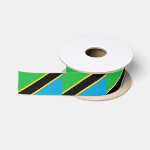 Tanzanian Flag & Tanzania travel, holiday/sports Satin Ribbon