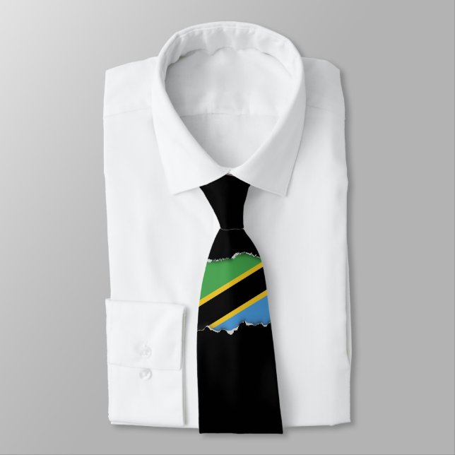 Tanzanian Flag Tie (Tied)