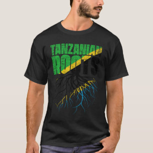 Tanzanian Roots Tanzania Heritage Flag T-Shirt