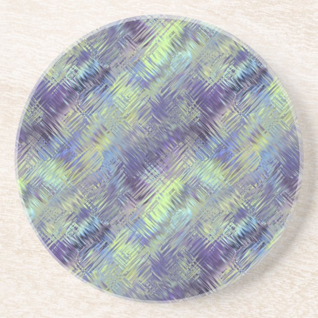 Tanzanite Blue Liquid Pattern Coaster (Front)