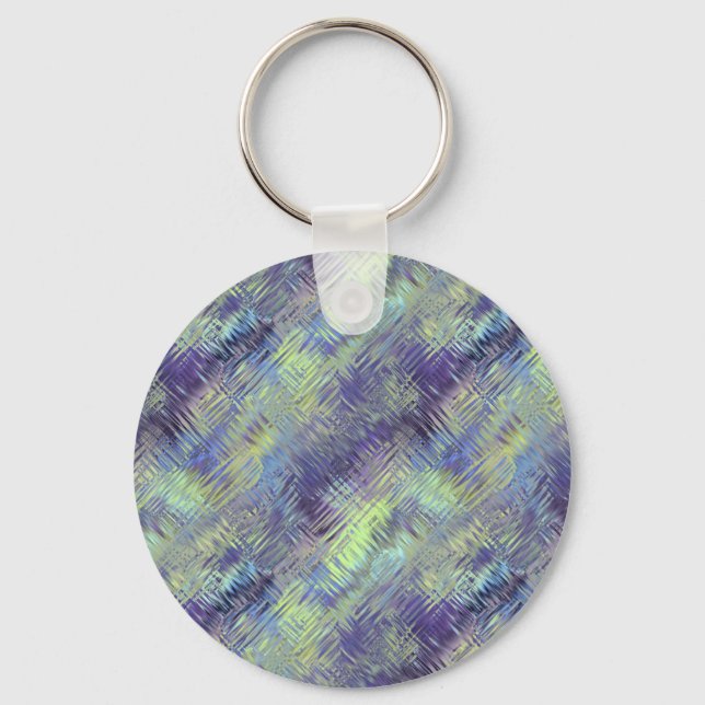 Tanzanite Blue Liquid Pattern Keychain (Front)