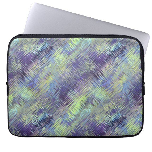 Tanzanite Blue Liquid Pattern Laptop Sleeve (Front)