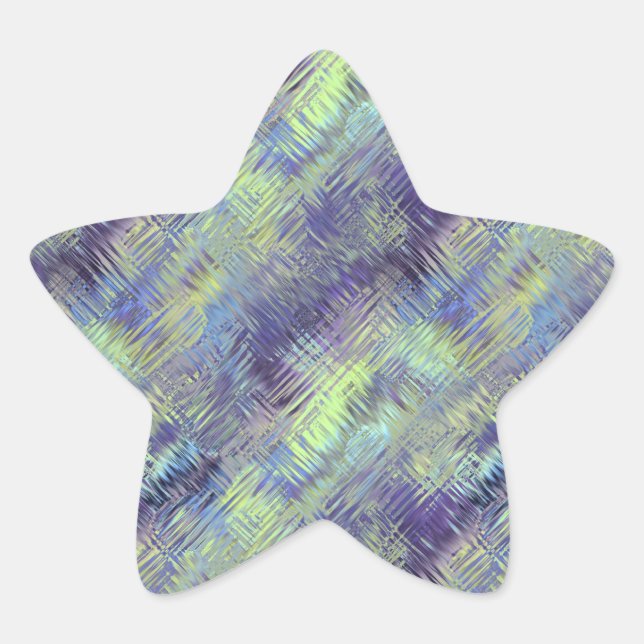 Tanzanite Blue Liquid Pattern Star Sticker (Front)