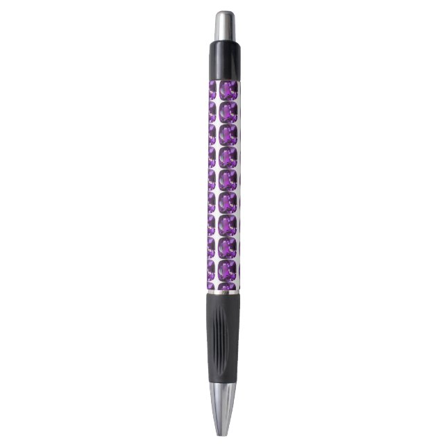 Tanzanite Gemstone Purple Pen (Front Vertical)
