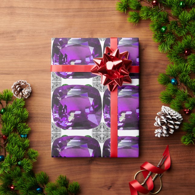 Tanzanite Gemstone Purple Wrapping Paper (Holiday Gift)
