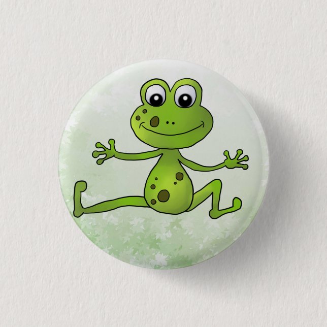 tanzender Frosch  1 Inch Round Button (Front)