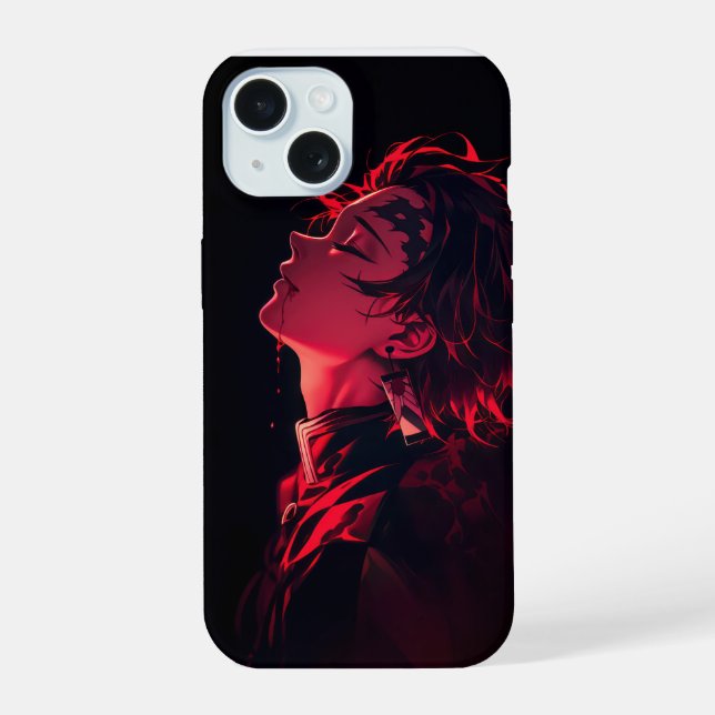 Tanziro from Demon Slayer iPhone 15 Case (Back)