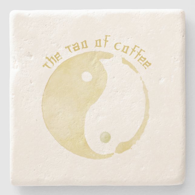 tao of coffee stone coaster (Front)