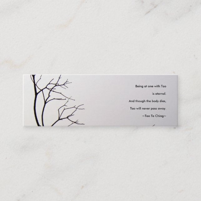 Tao Te Ching No.1/Bookmark Mini Business Card (Front)