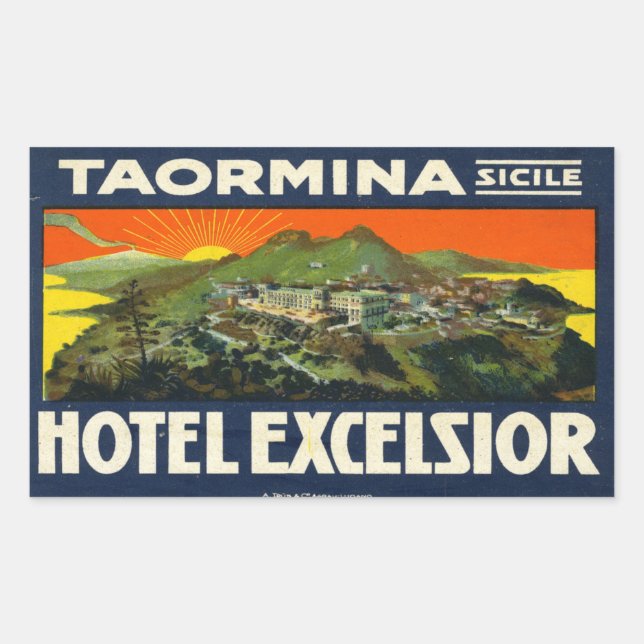 Taorimina Sicily Hotel Excelsior Sticker (Front)