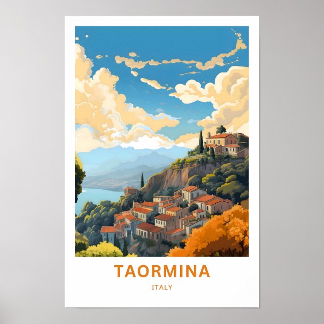 Taormina Italy Travel Print (Front)