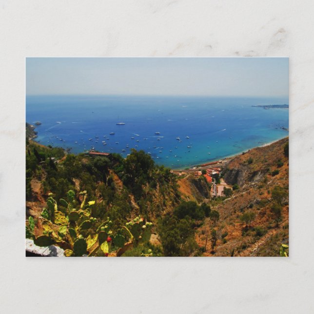 Taormina view 1 postcard (Front)