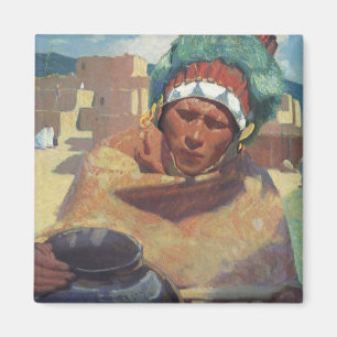 Taos Indian Holding a Water Jug by Blumenschein Magnet