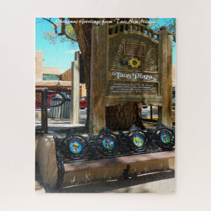 Taos New Mexico.Christmas Greetings Jigsaw Puzzle