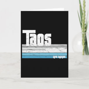 Taos New Mexico Nm Retro Vintage Skiing Hiking Mou Card