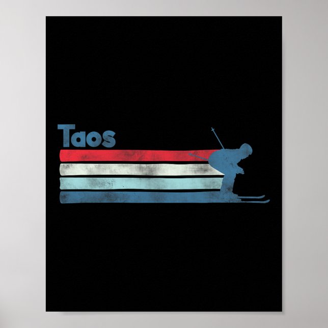 Taos New Mexico Retro Ski  Poster (Front)