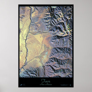 Taos, New Mexico satellite poster