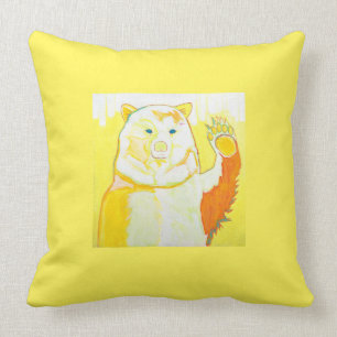Taos Painter Allegra Sleep's "Hondo Bear" Throw Pillow